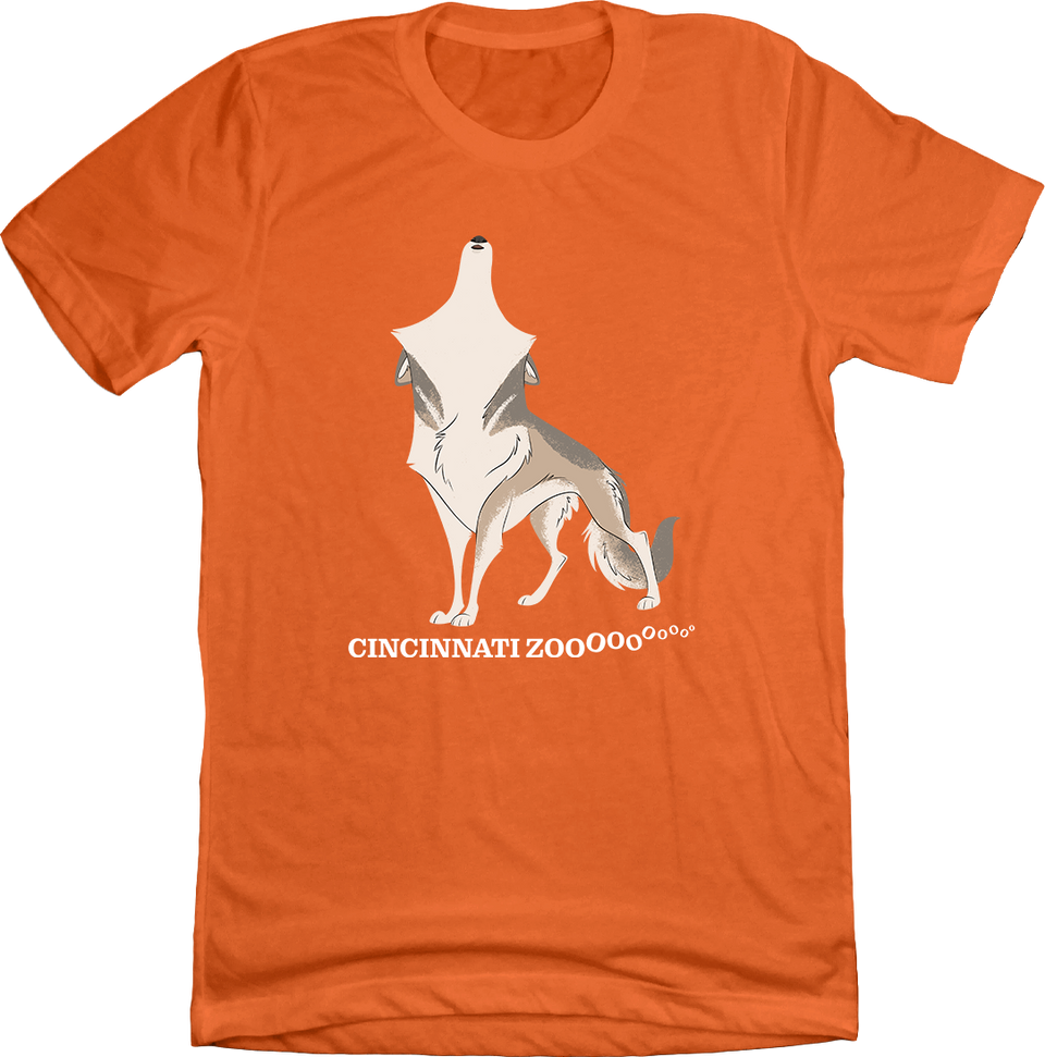 Cincinnati Zoo Wolf Pack Howl Orange Tee