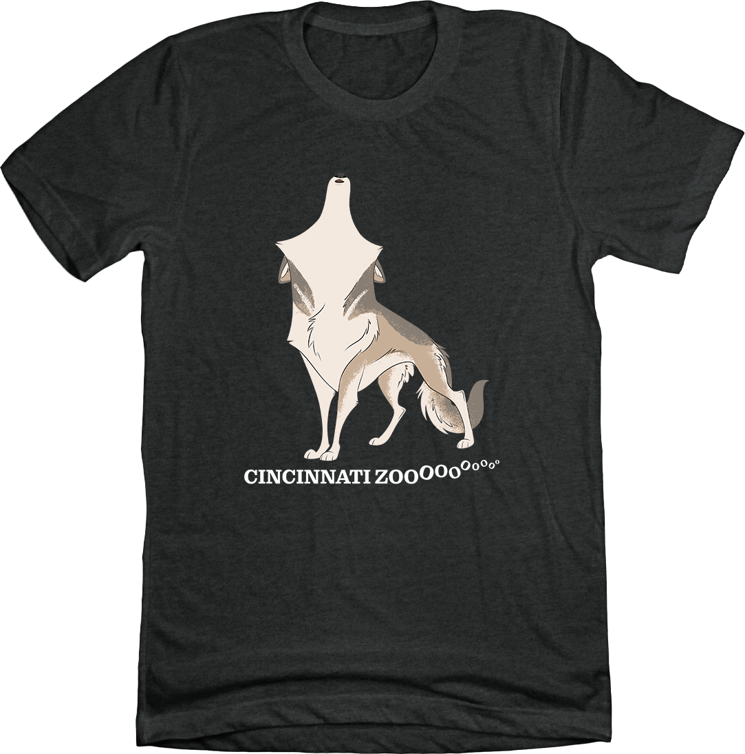 Cincinnati Zoo Wolf Pack Howl Charcoal Tee