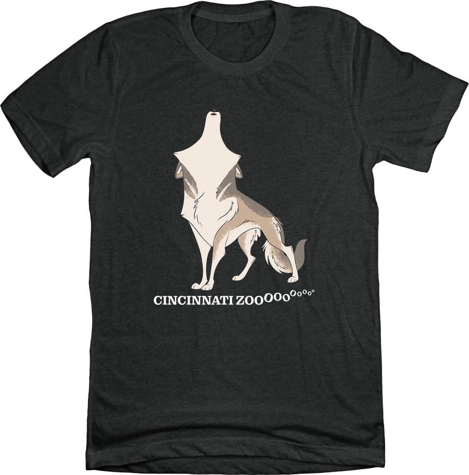 Cincinnati Zoo Wolf Pack Howl Charcoal Tee