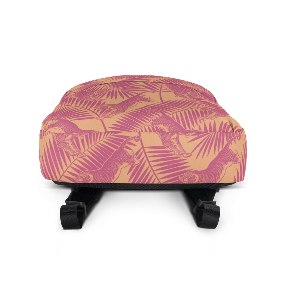 Pink Tiger Palm Backpack