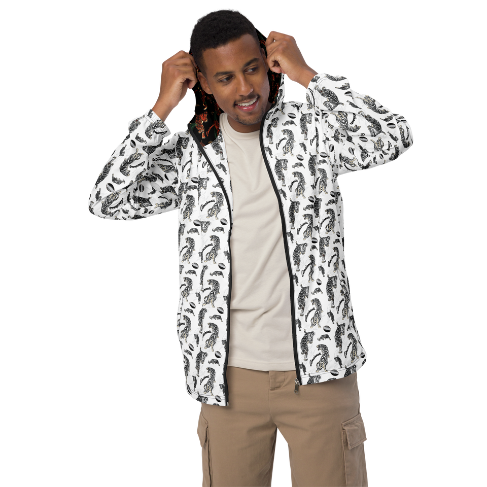 Cincinnati Football White Tiger Patterned Men’s windbreaker