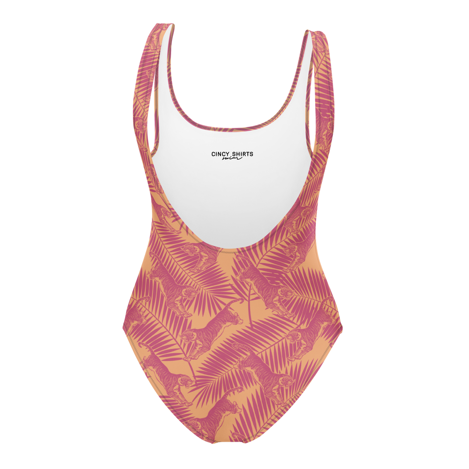 Cincy Football Hawaiian One-Piece Swimsuit - Pink