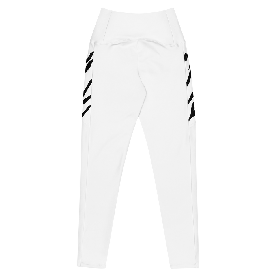 White Tiger High Stripe Leggings