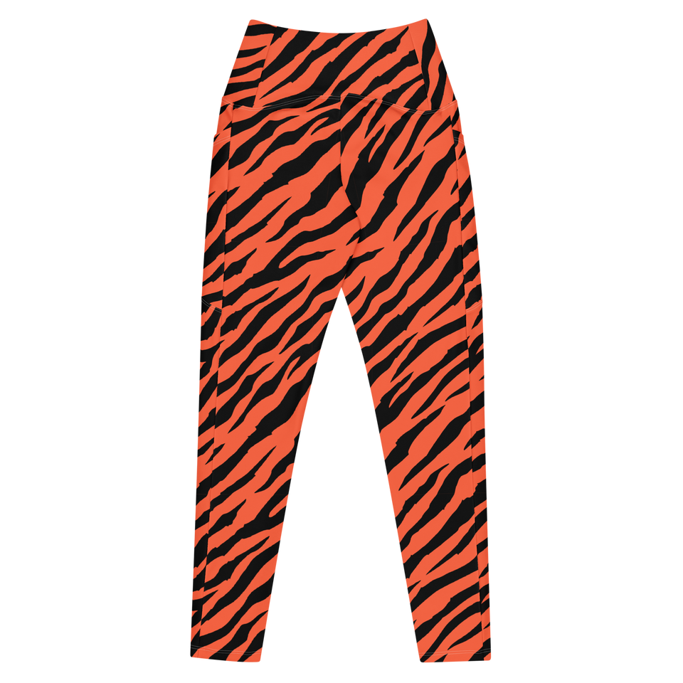 Orange Tiger Stripe Leggings