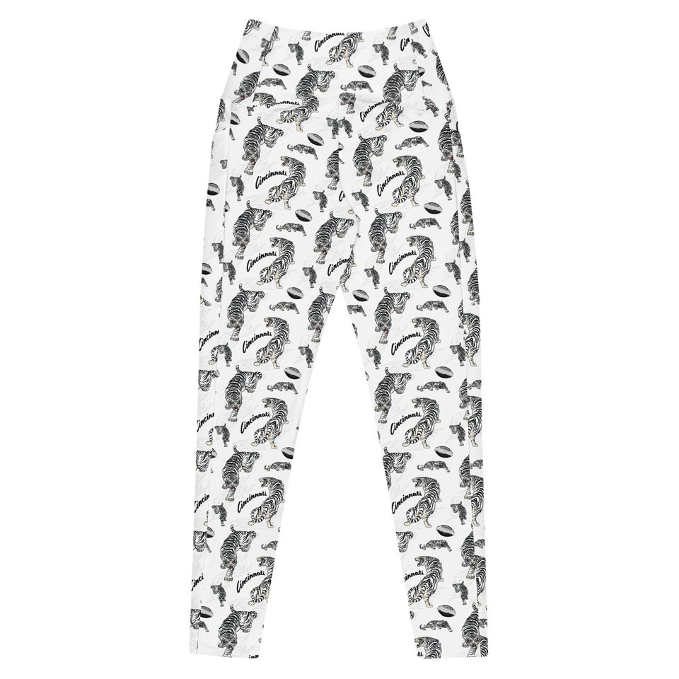 White Tiger Pattern Leggings