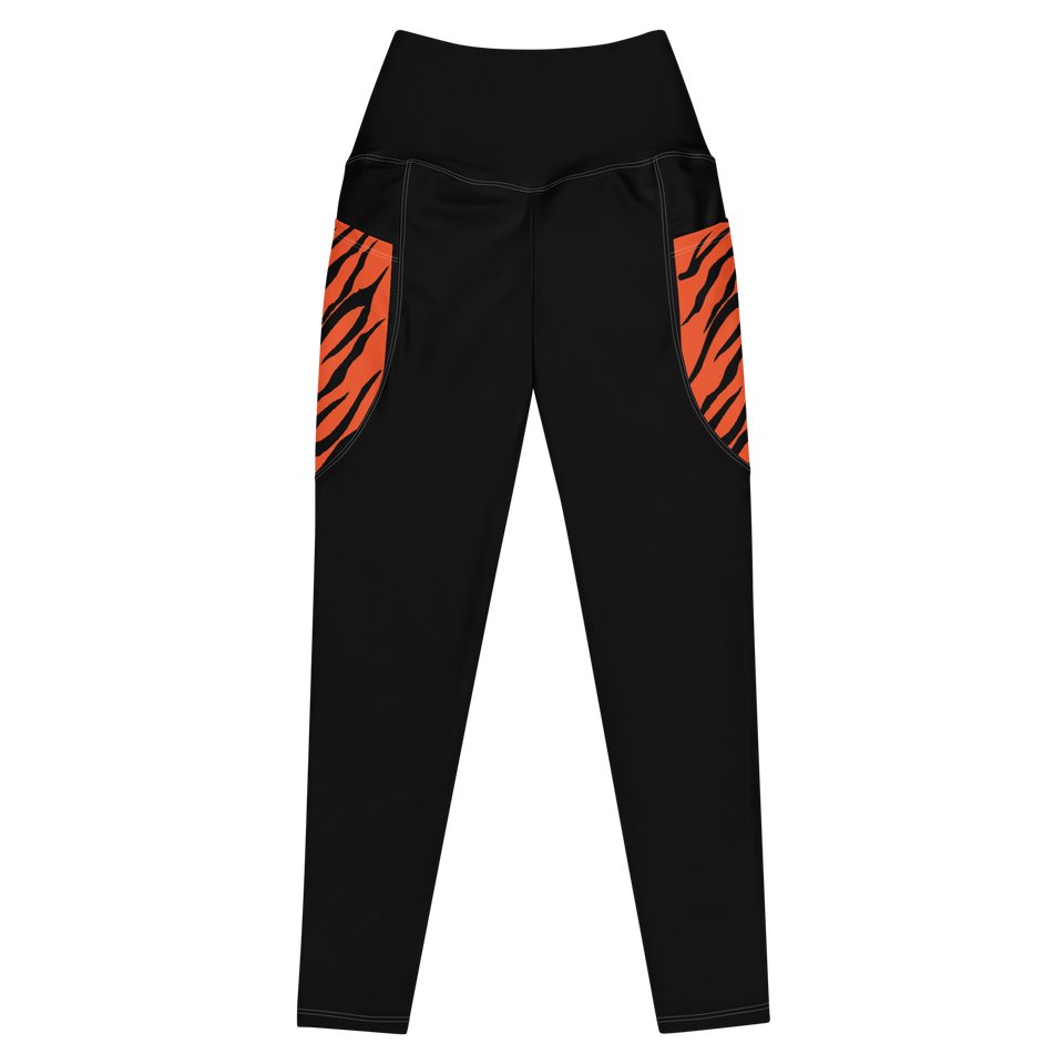 Black Tiger High Stripe Leggings