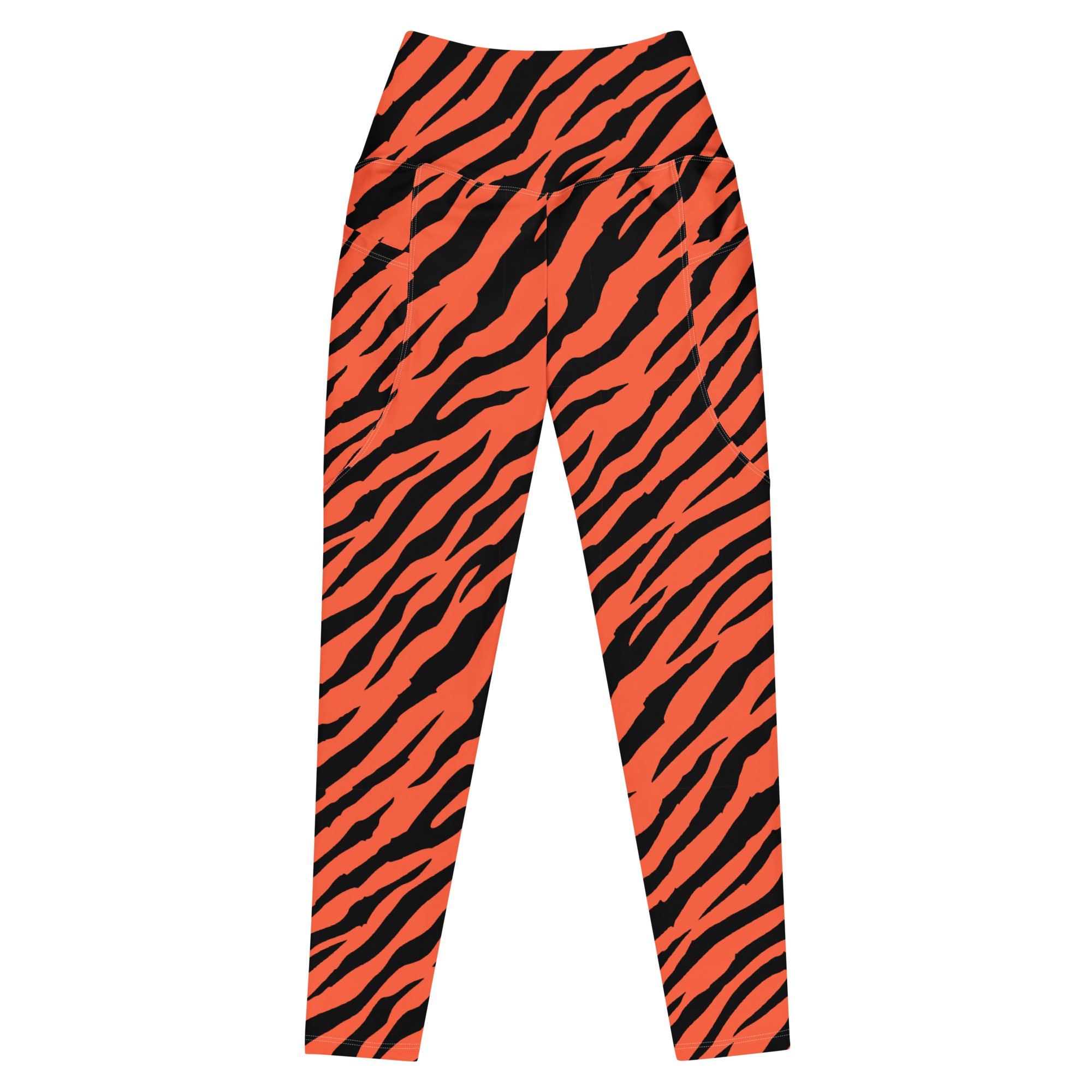 Orange Tiger Stripe Leggings