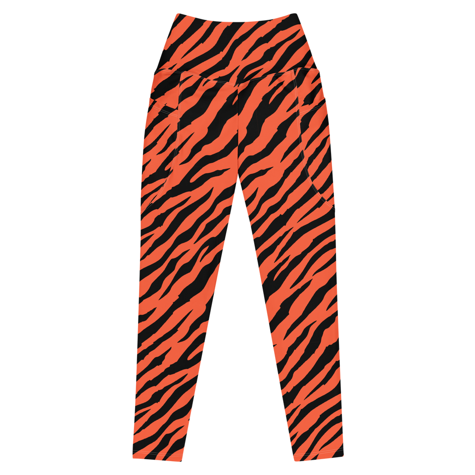 Orange Tiger Stripe Leggings