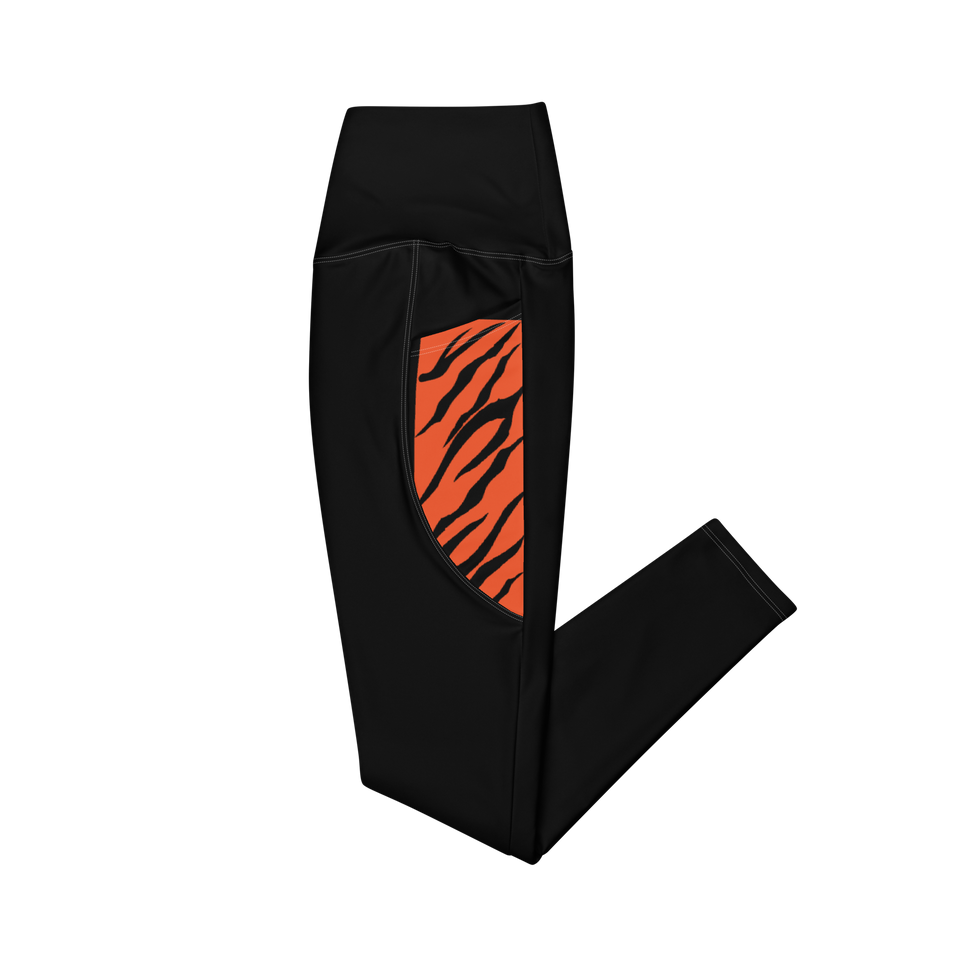 Black Tiger High Stripe Leggings