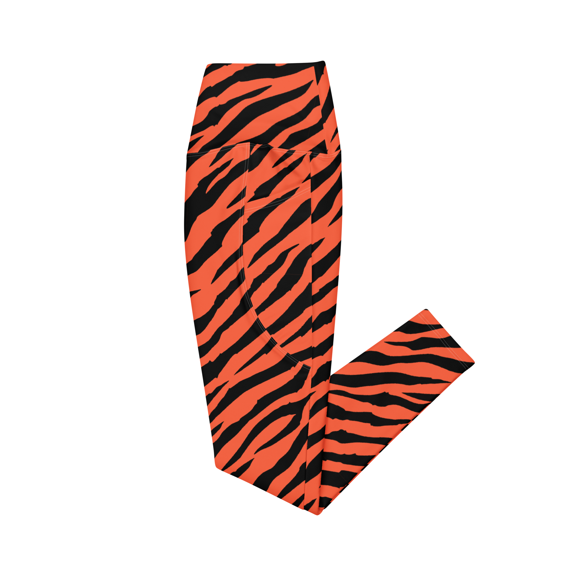 Orange Tiger Stripe Leggings