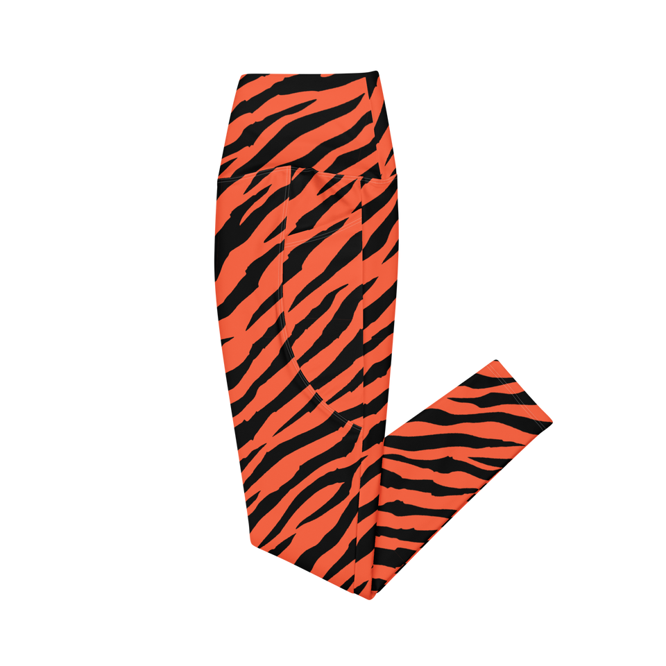 Orange Tiger Stripe Leggings