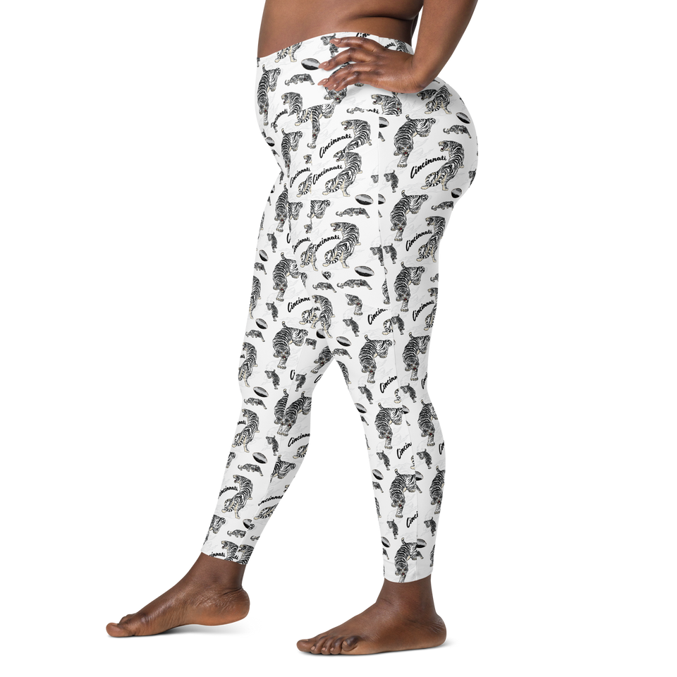 White Tiger Pattern Leggings