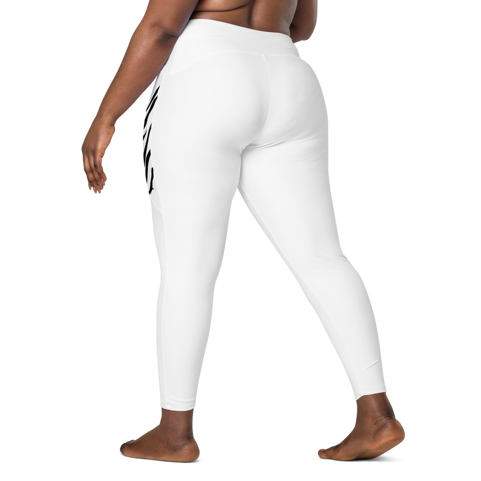 White Tiger High Stripe Leggings