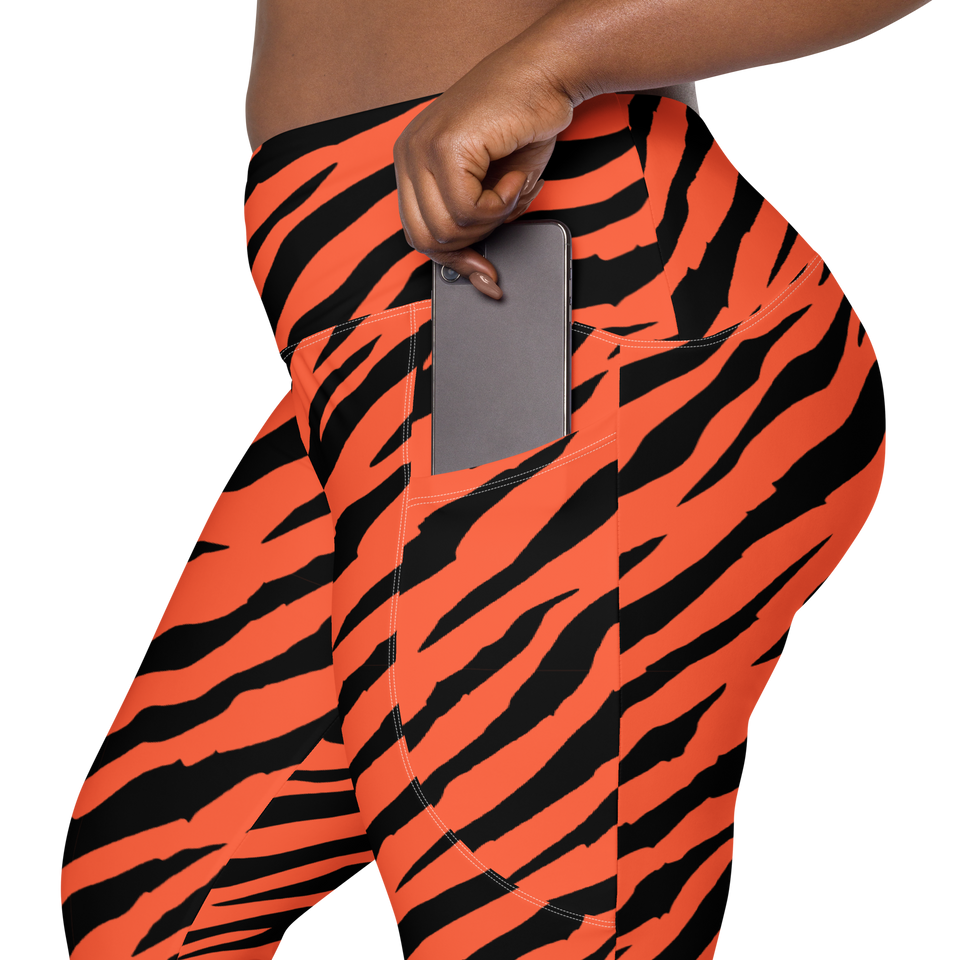 Orange Tiger Stripe Leggings