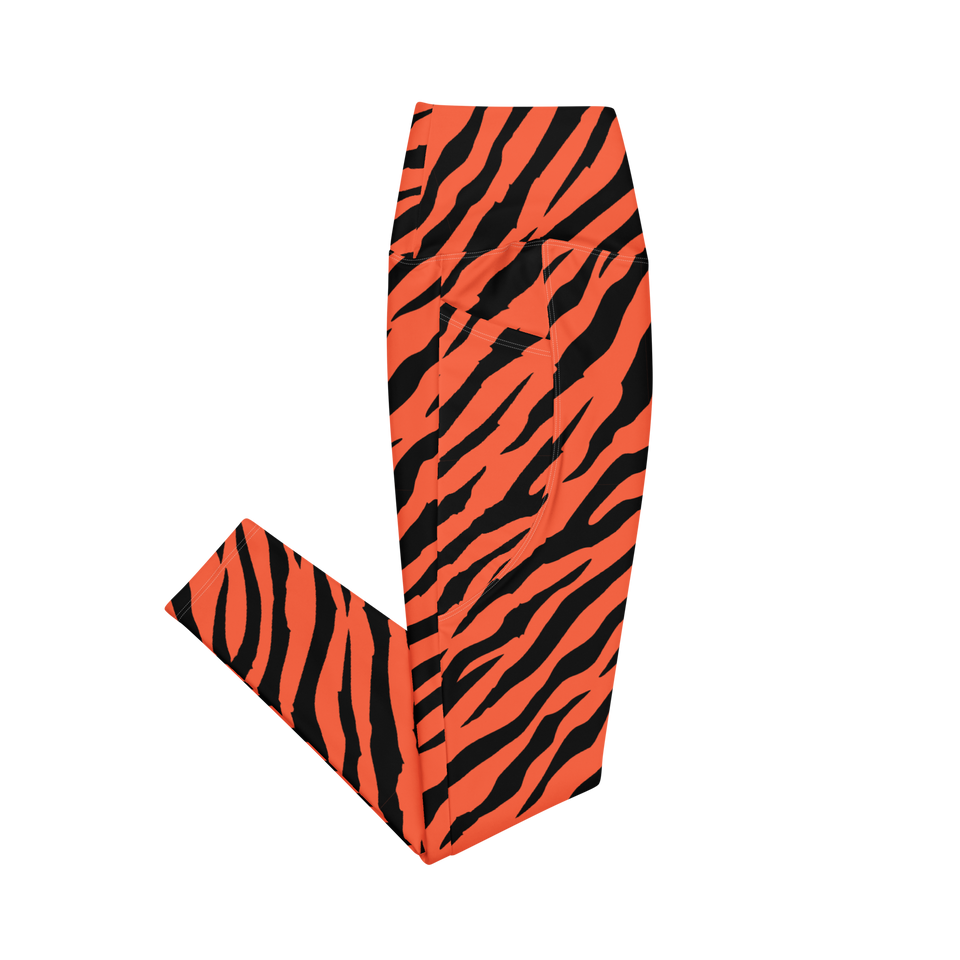 Orange Tiger Stripe Leggings