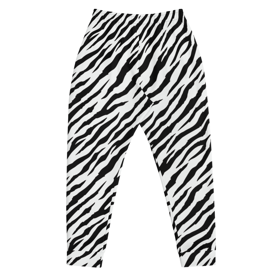 White Tiger Striped Joggers