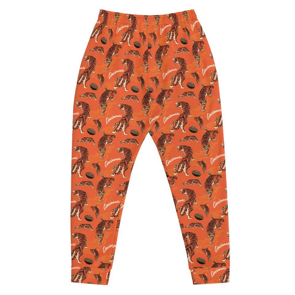 Orange Tiger Pattern Joggers