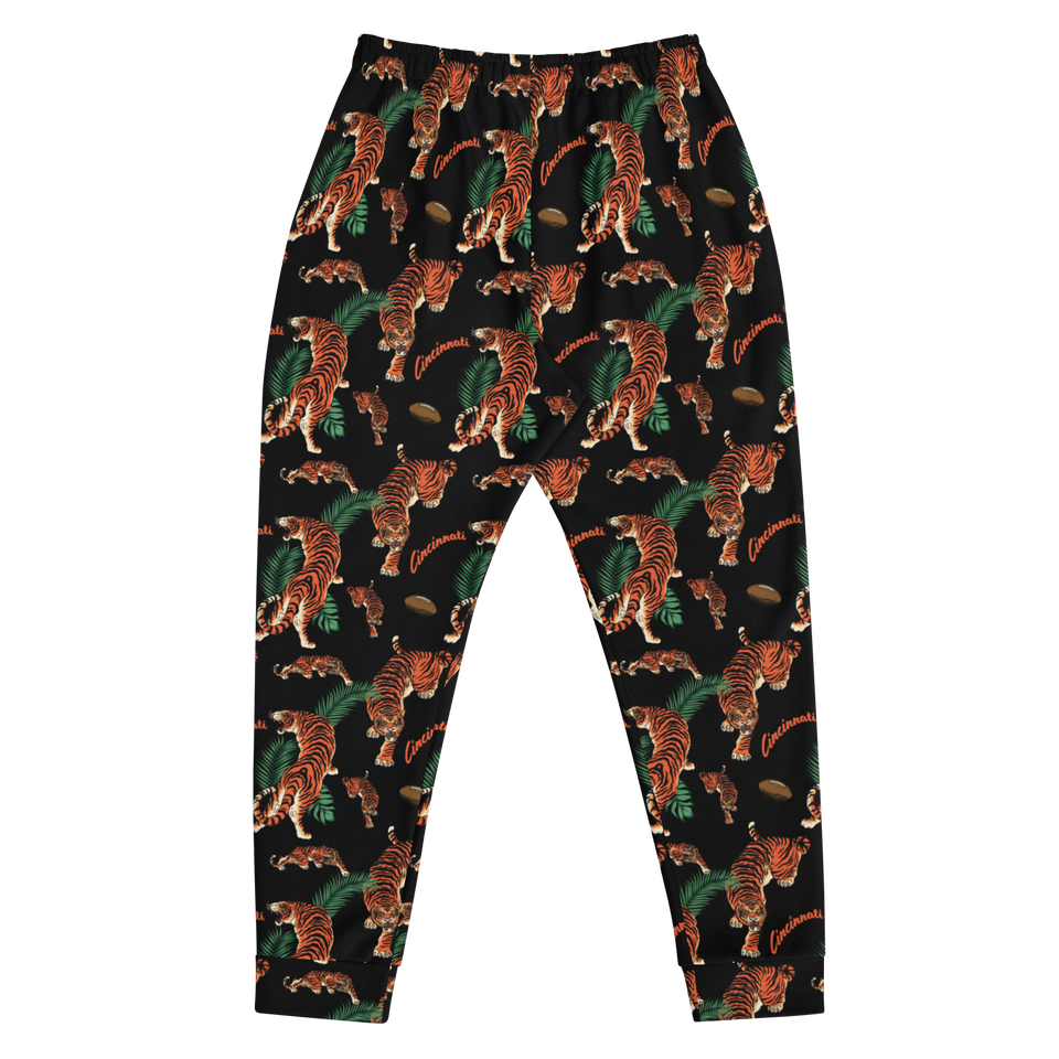 Black Tiger Pattern Joggers