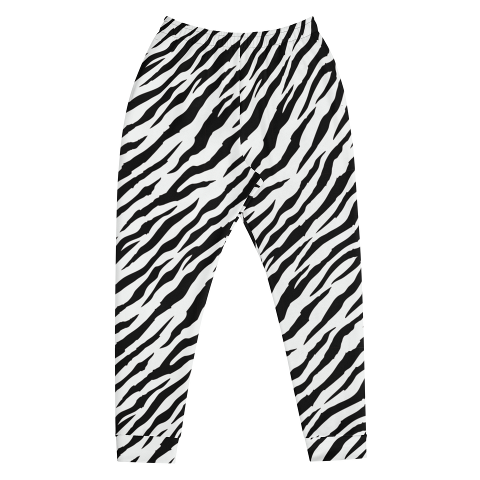 White Tiger Striped Joggers