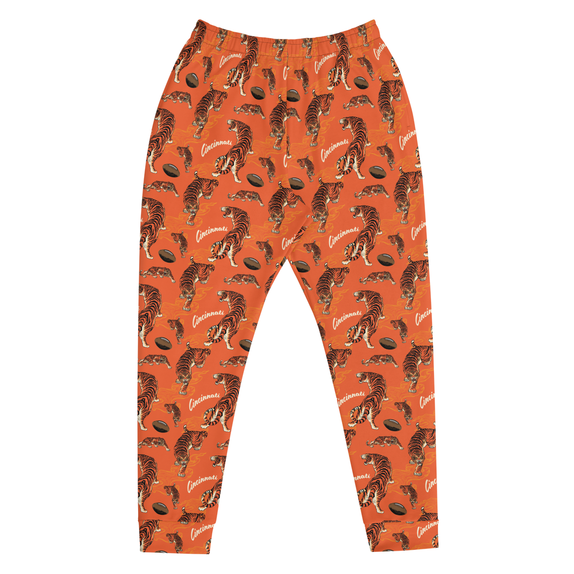 Orange Tiger Pattern Joggers