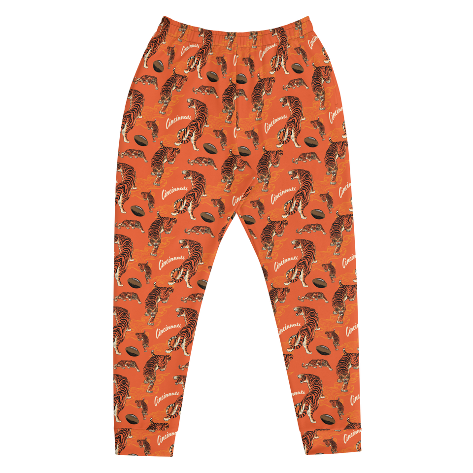 Orange Tiger Pattern Joggers