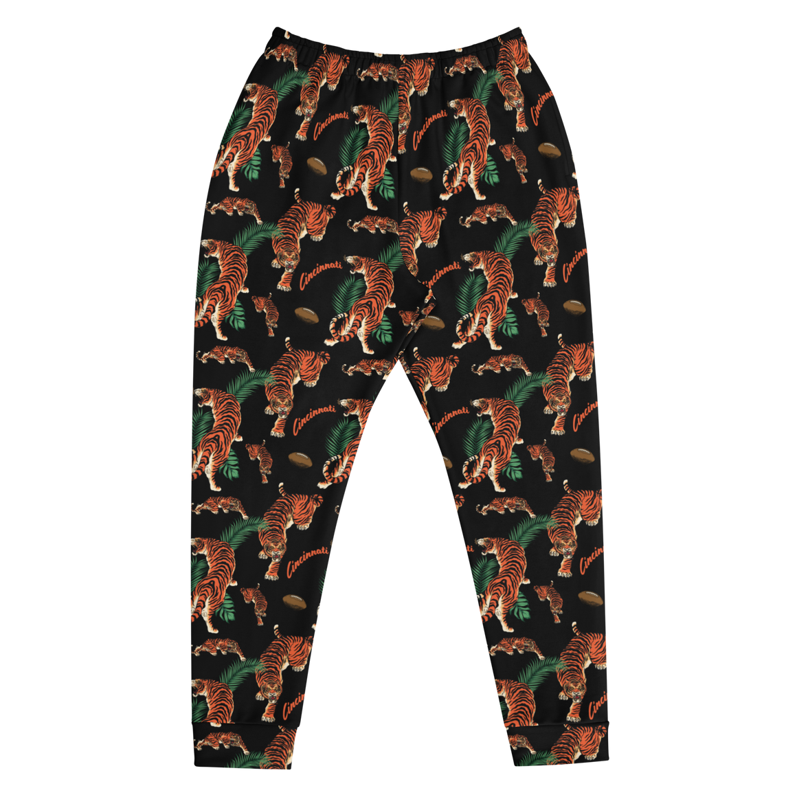 Black Tiger Pattern Joggers