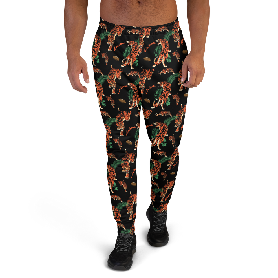 Black Tiger Pattern Joggers