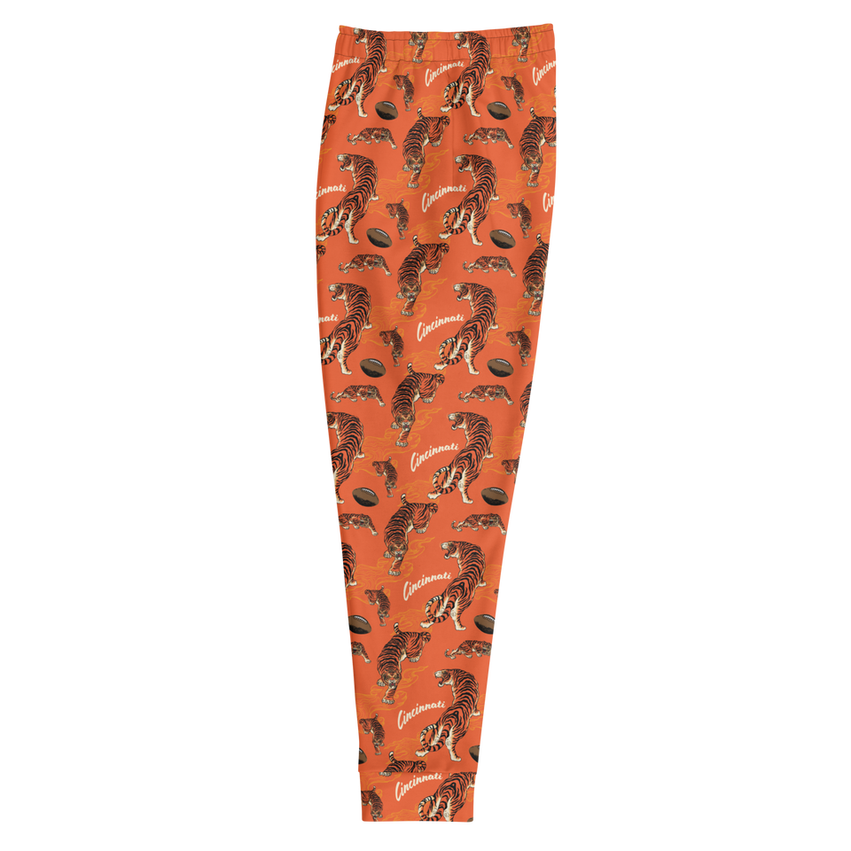 Orange Tiger Pattern Joggers