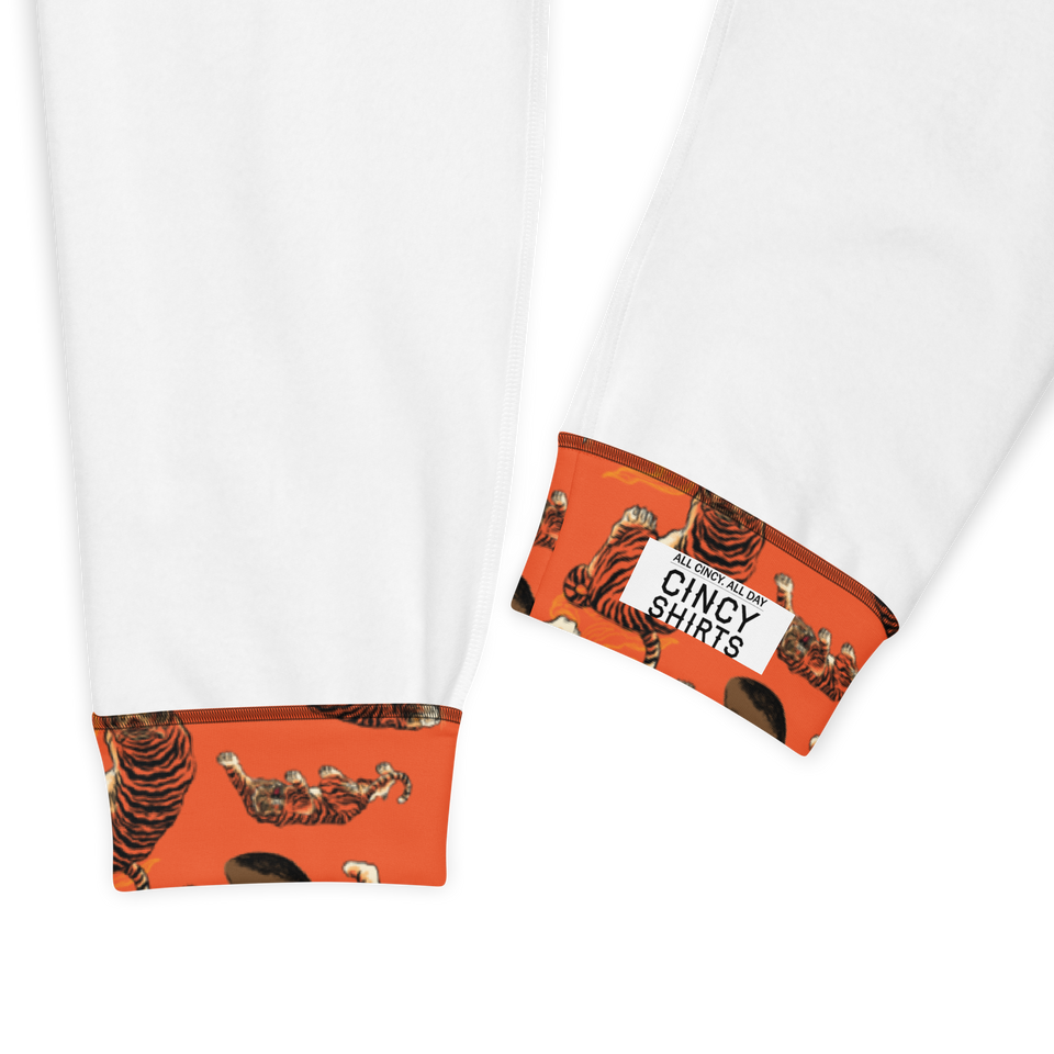 Orange Tiger Pattern Joggers