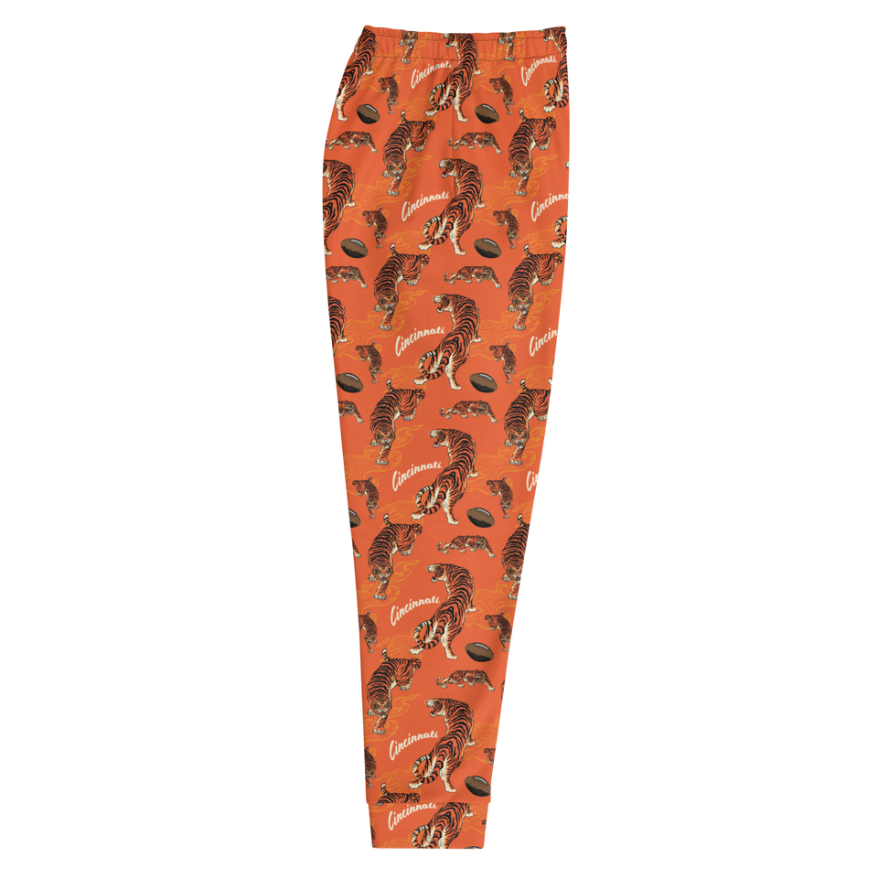 Orange Tiger Pattern Joggers