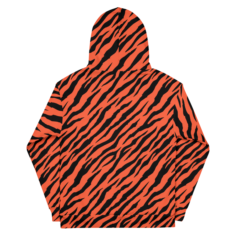 Orange Tiger Stripe Hoodie