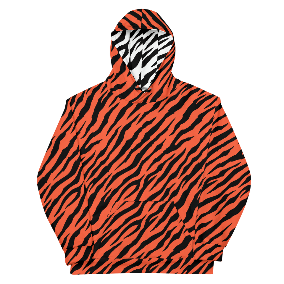 Orange Tiger Stripe Hoodie