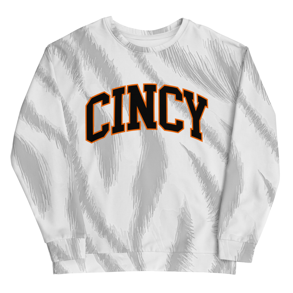 Cincy Block All-Over Stripes Unisex Sweatshirt