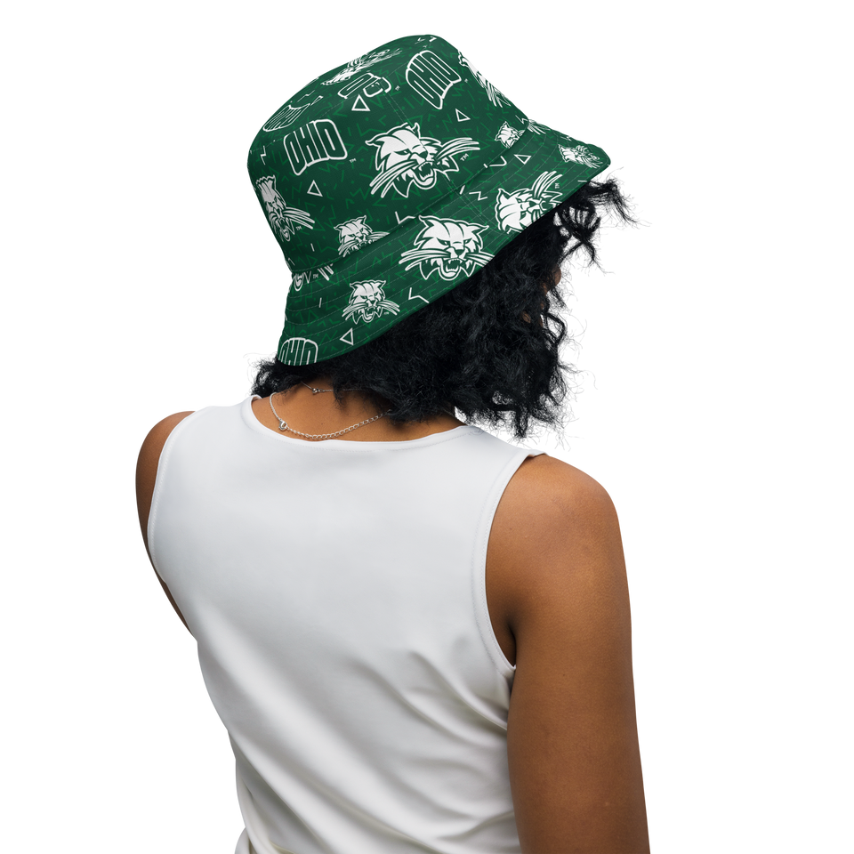 Ohio University Patterned Reversible bucket hat