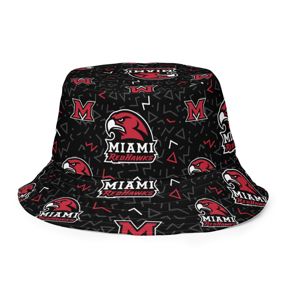 Miami University Patterned Reversible bucket hat