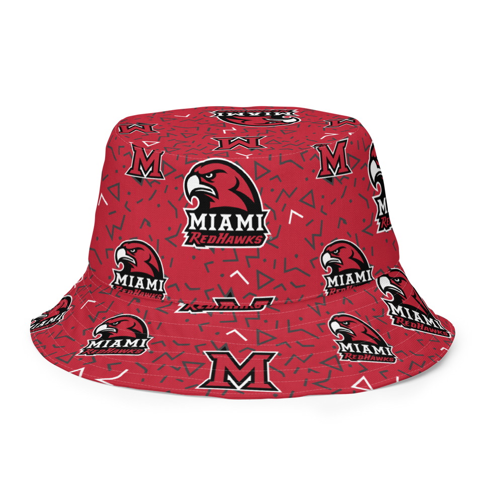 Miami University Patterned Reversible bucket hat