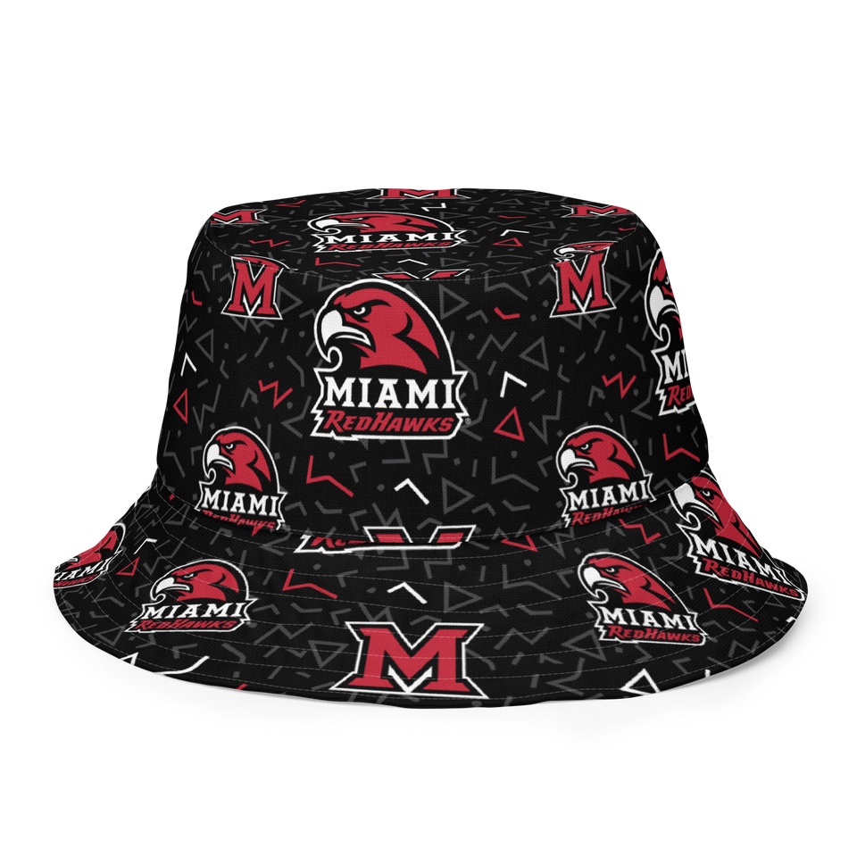 Miami University Patterned Reversible bucket hat