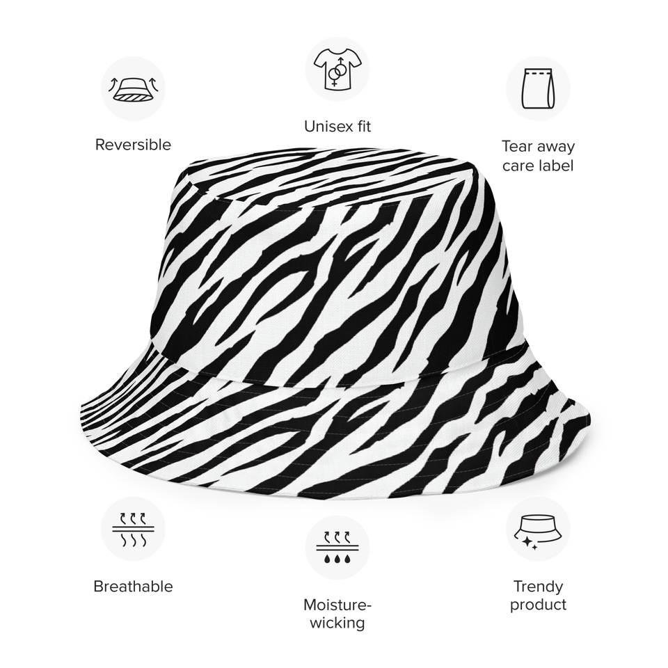 Tiger Striped Reversible bucket hat