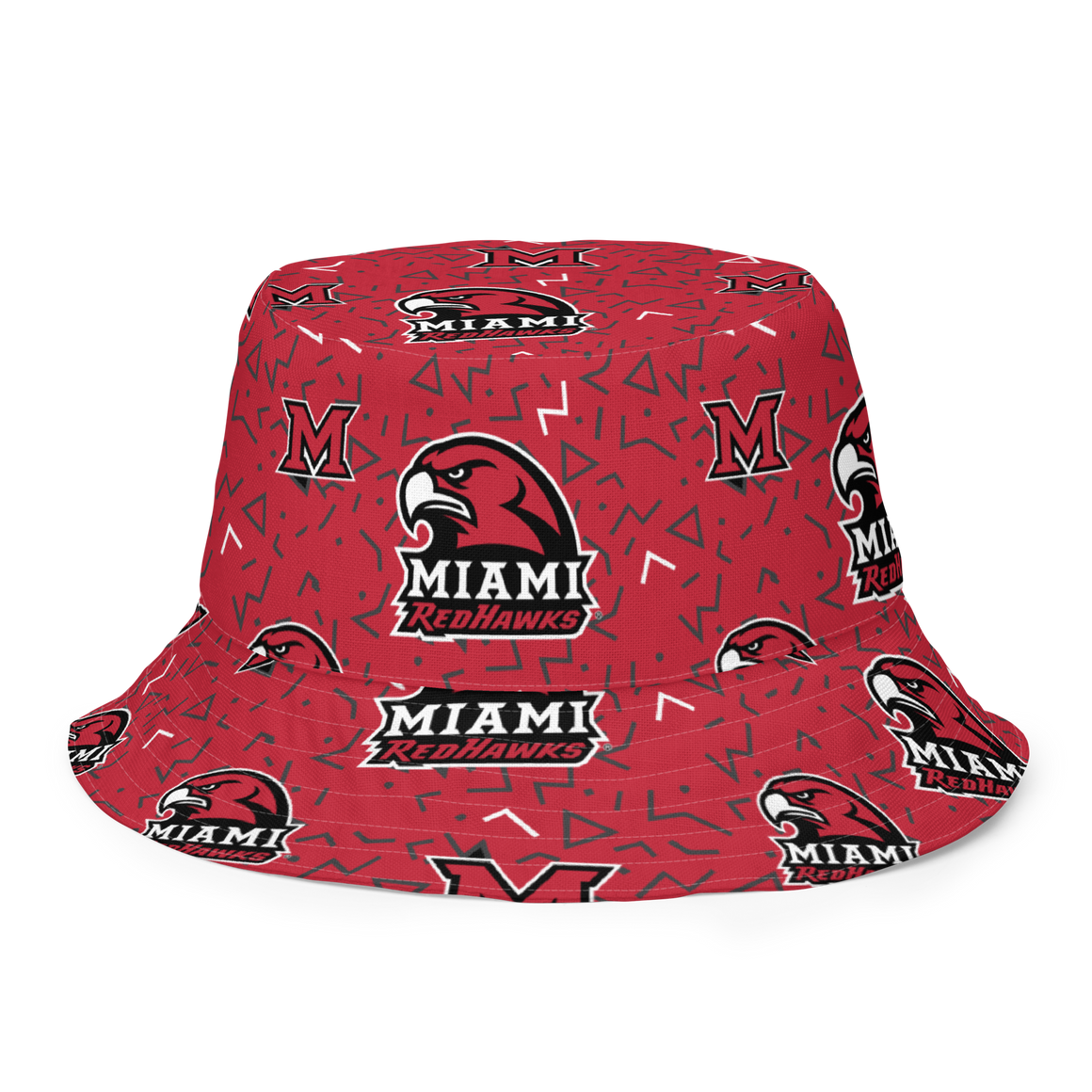 Miami University Patterned Reversible bucket hat