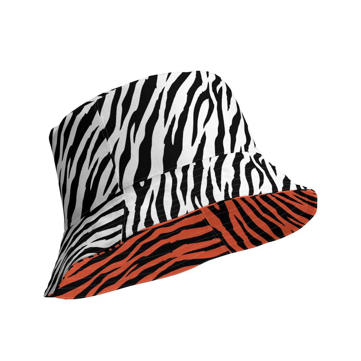 Tiger Striped Reversible bucket hat