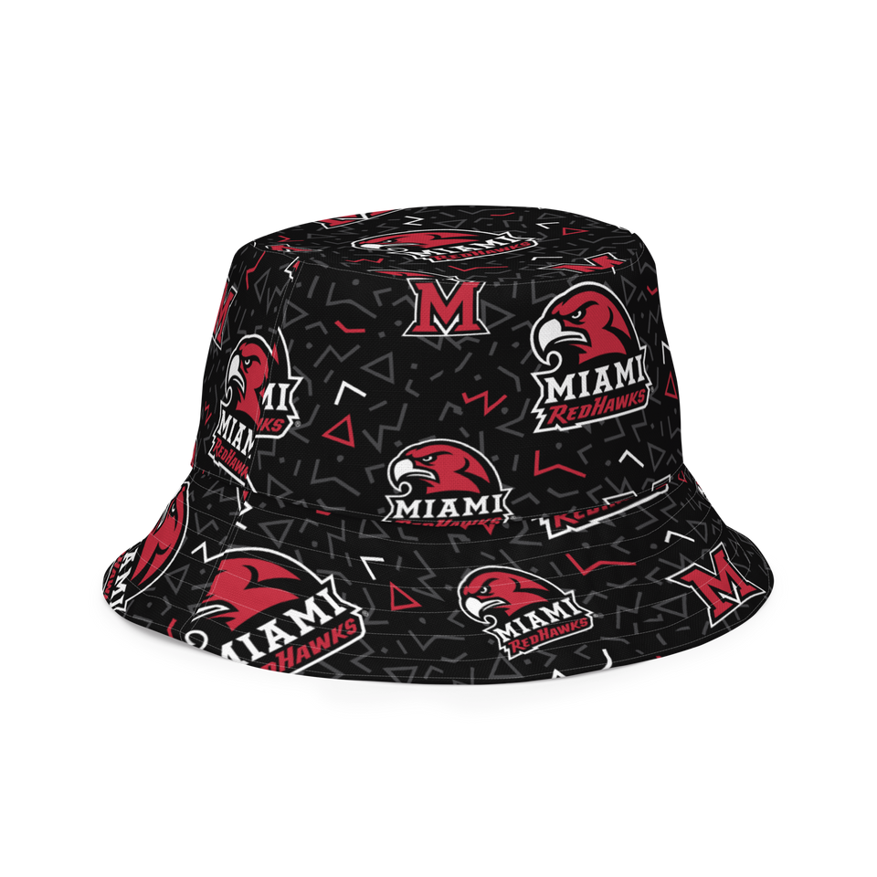 Miami University Patterned Reversible bucket hat