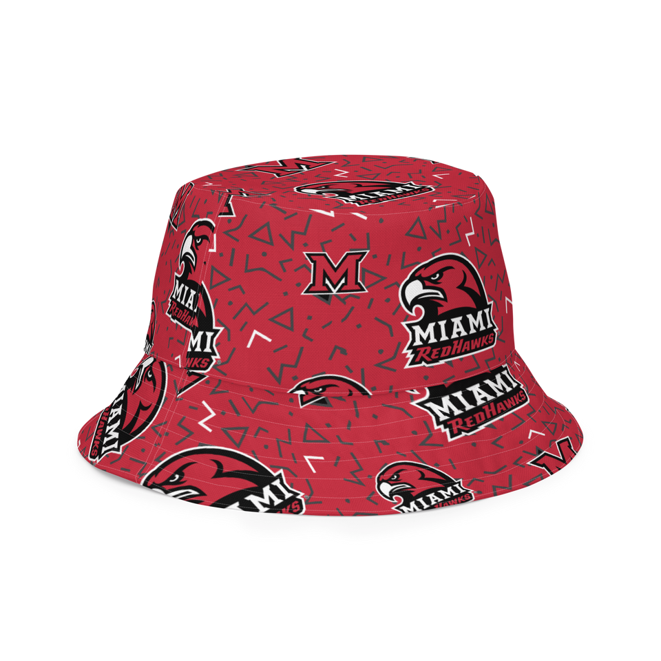 Miami University Patterned Reversible bucket hat