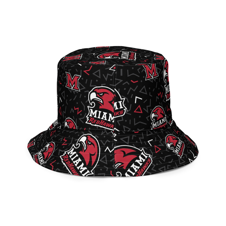 Miami University Patterned Reversible bucket hat