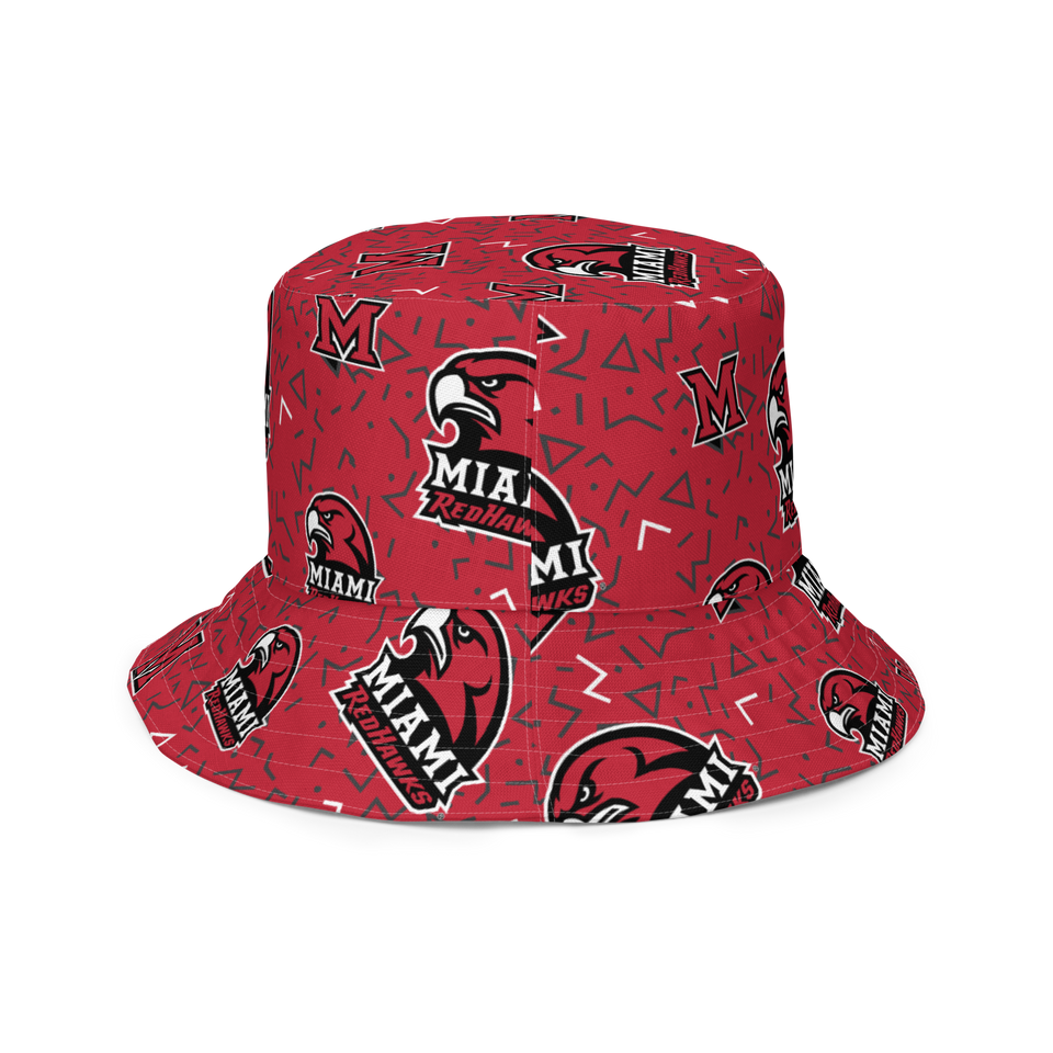 Miami University Patterned Reversible bucket hat