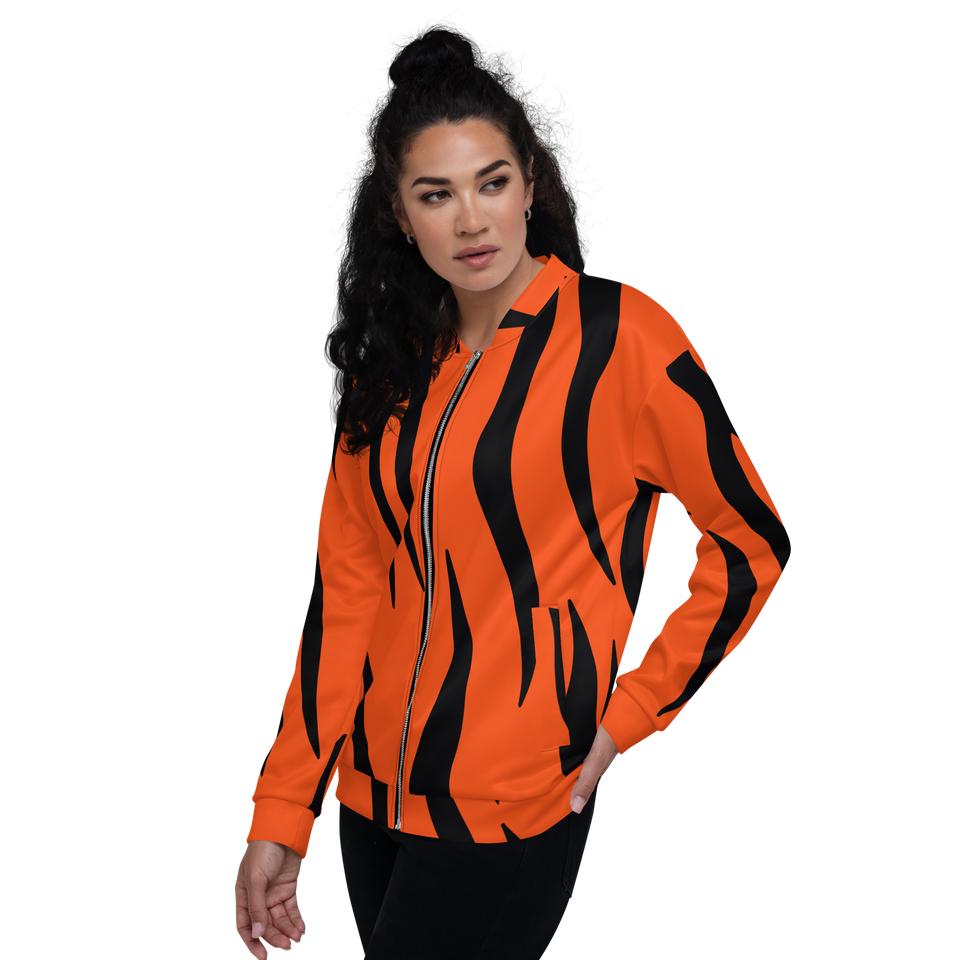 Full Striped Unisex Bomber Jacket