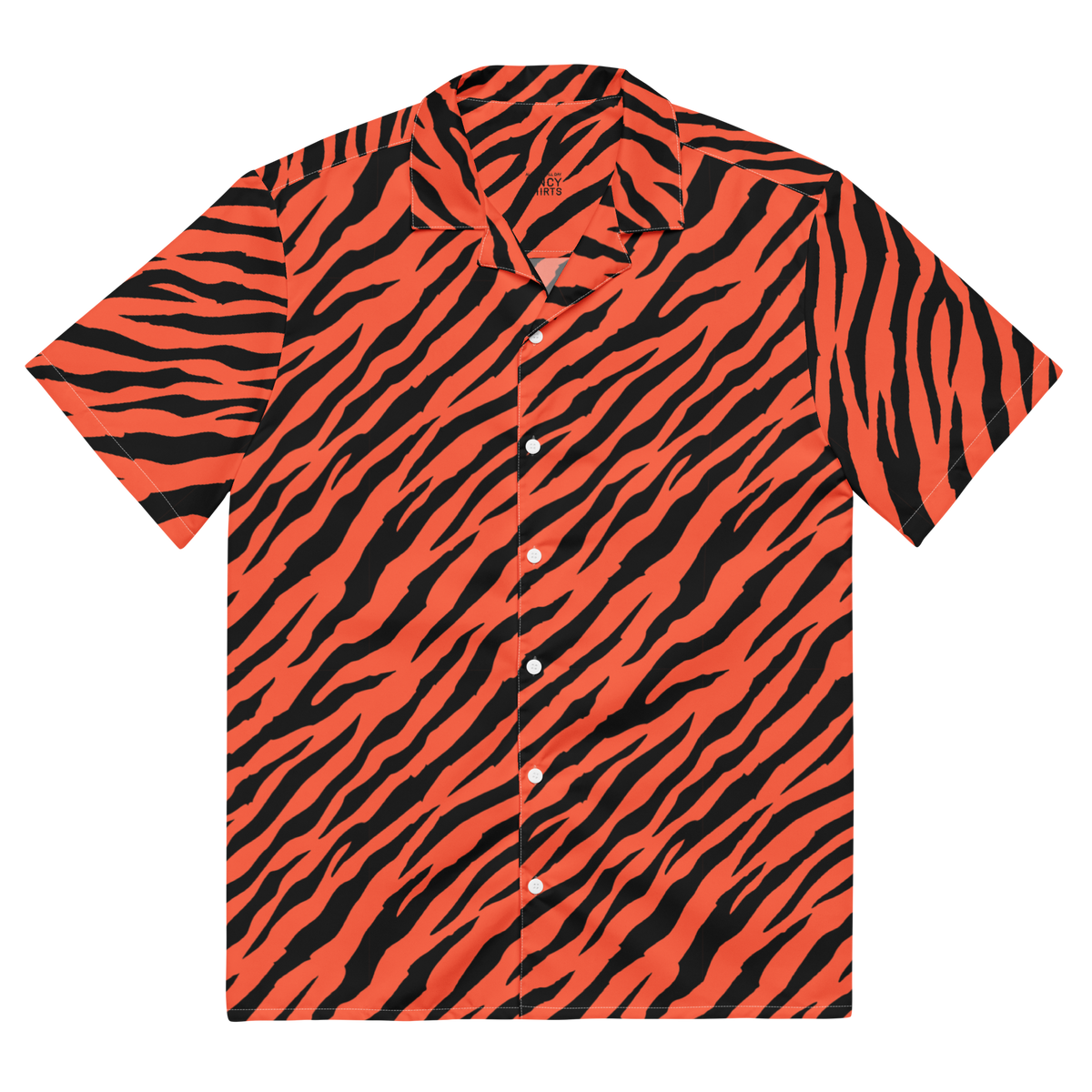 Orange Tiger Stripe Button Down