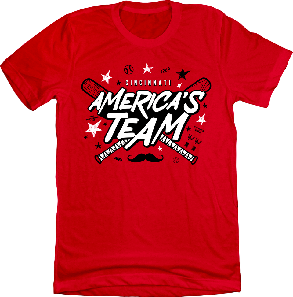 Cincinnati: America's Team Red T-shirt Cincy Shirts