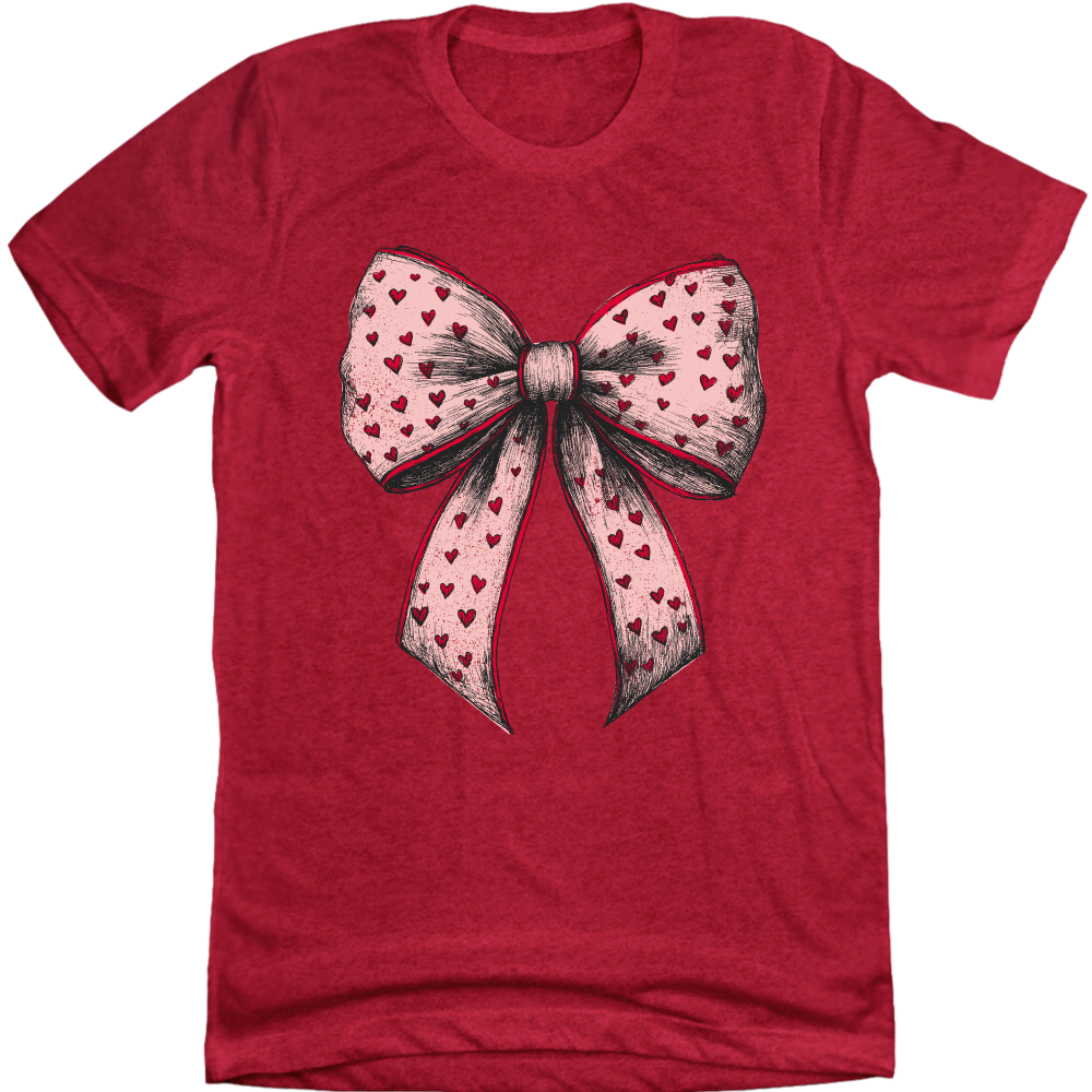 Bow with Hearts Drawing