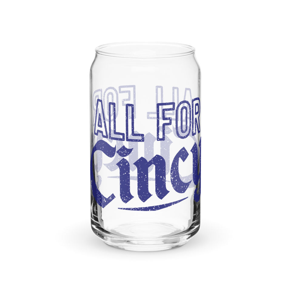 All For Cincy Beercan Glass