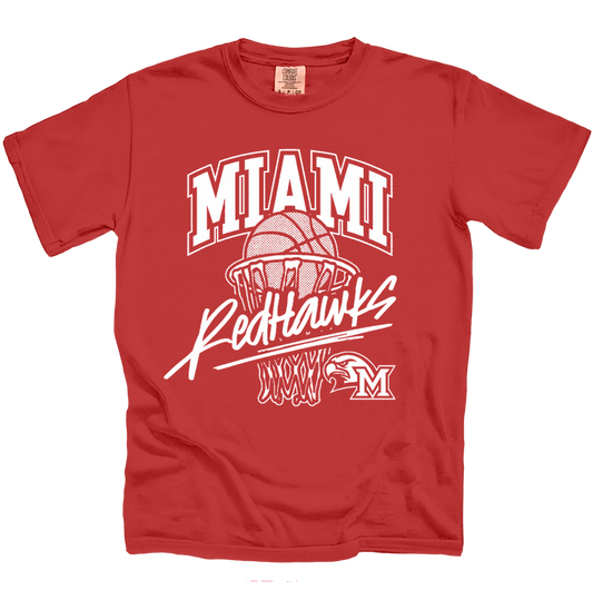Retro Miami Redhawks Basketball Design